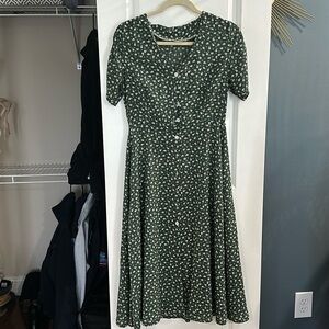 Small floral green dress